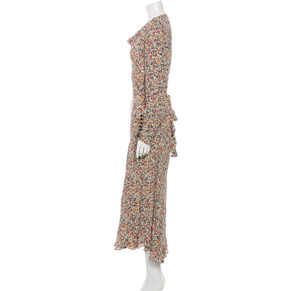 Doen Nanette Dress in Zelda Floral 1940s Style Bias Cut Midi Dress - Picture 11 of 11